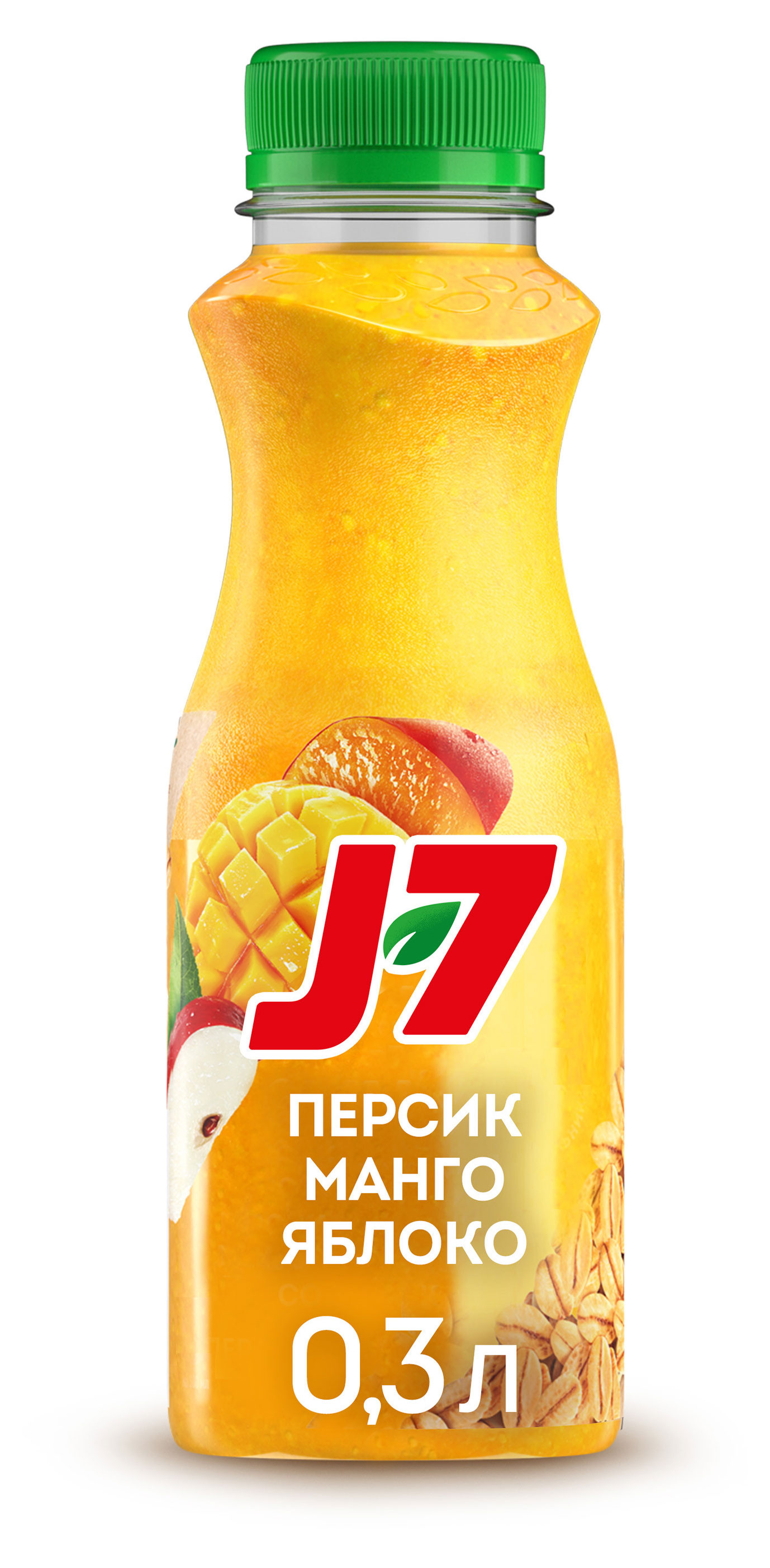 Продукт питьевой J7 Смузи Полезный завтрак яблоко персик и манго, 300 мл