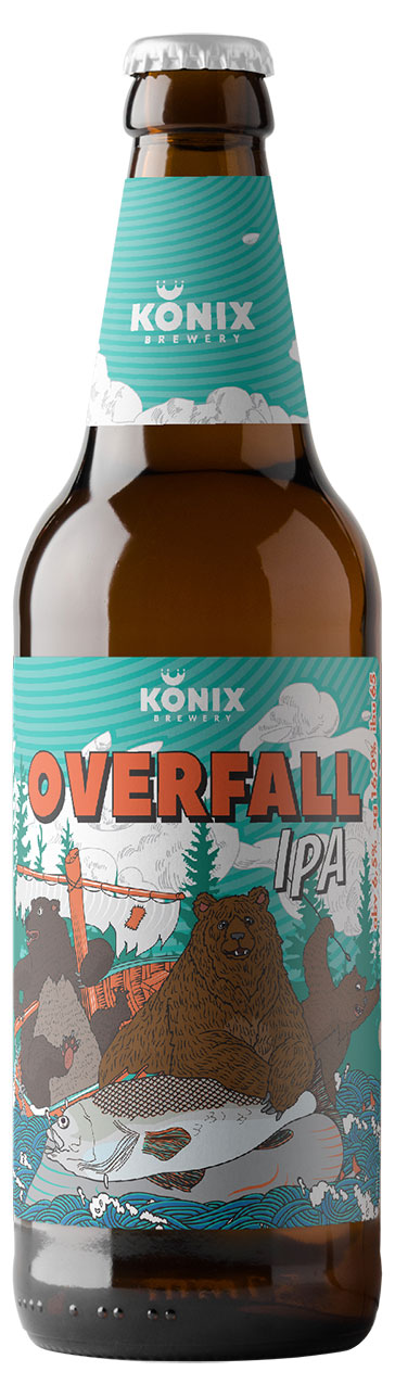 Konix Brewery | Пиво светлое Konix Brewery IPA Overfall 6,5%, 0,45 л