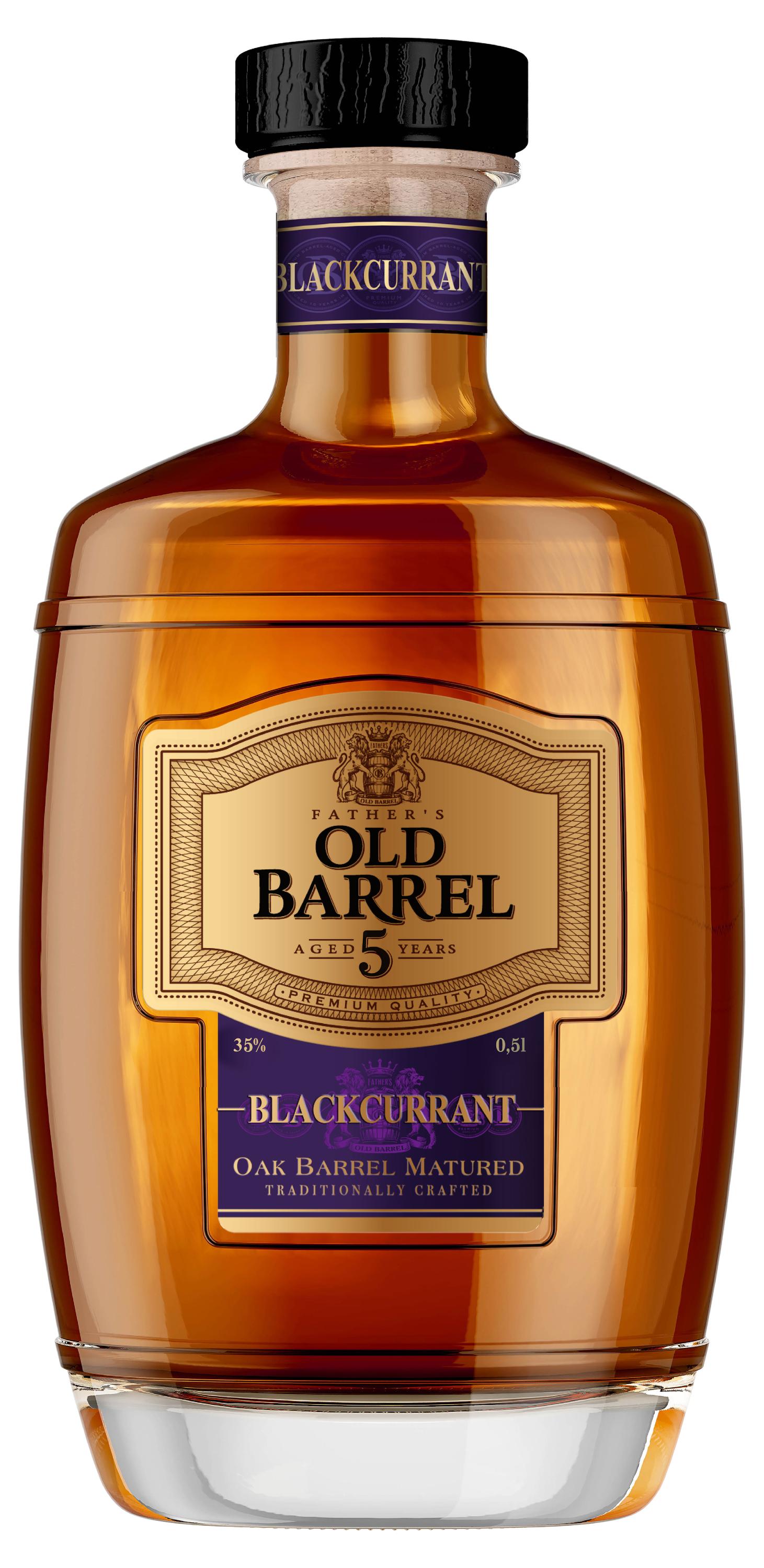 Аперитив Father's Old Barrel Blackcurrant 5 лет Россия, 0,5 л