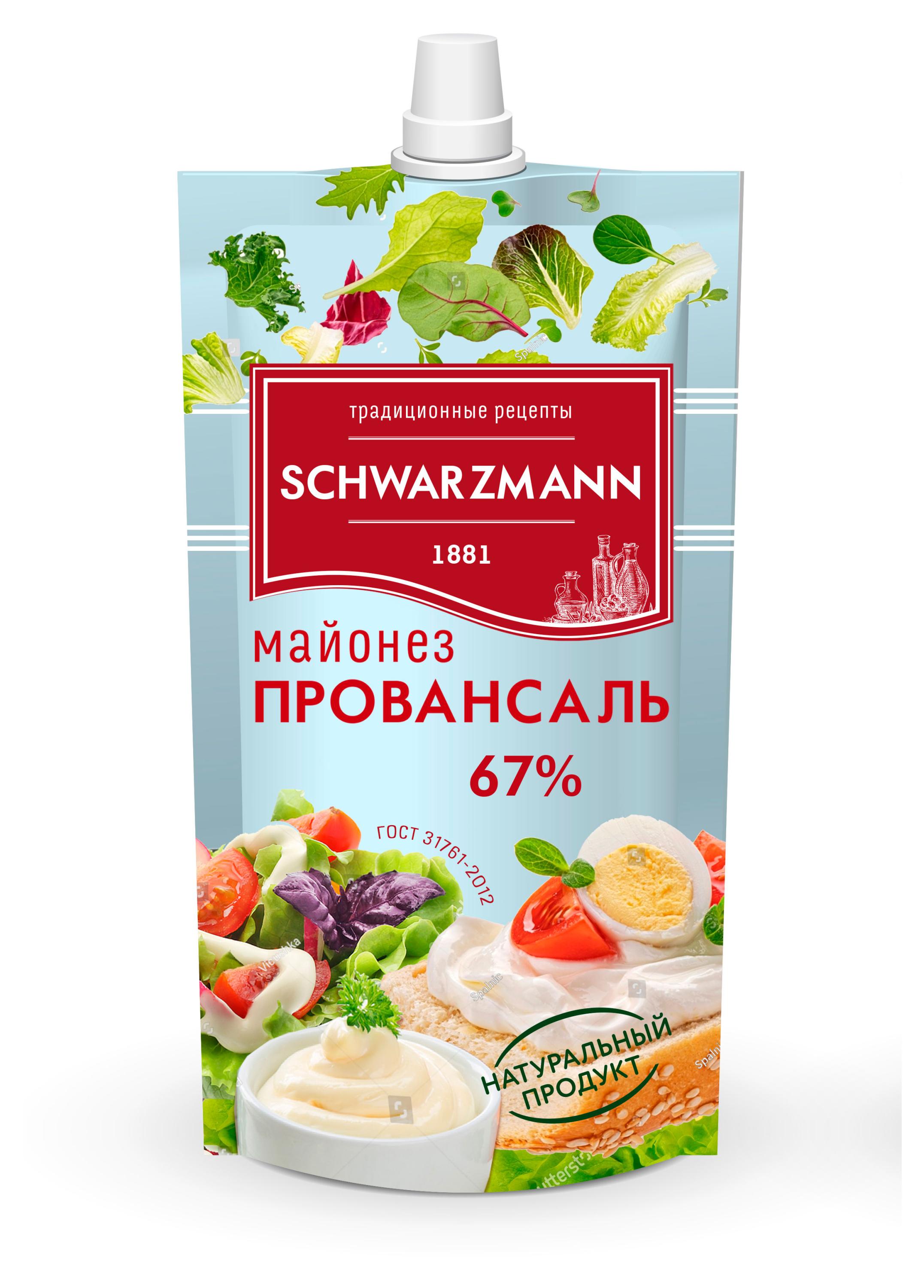 

Майонез SCHWARZMANN Провансаль 67%, 400 г