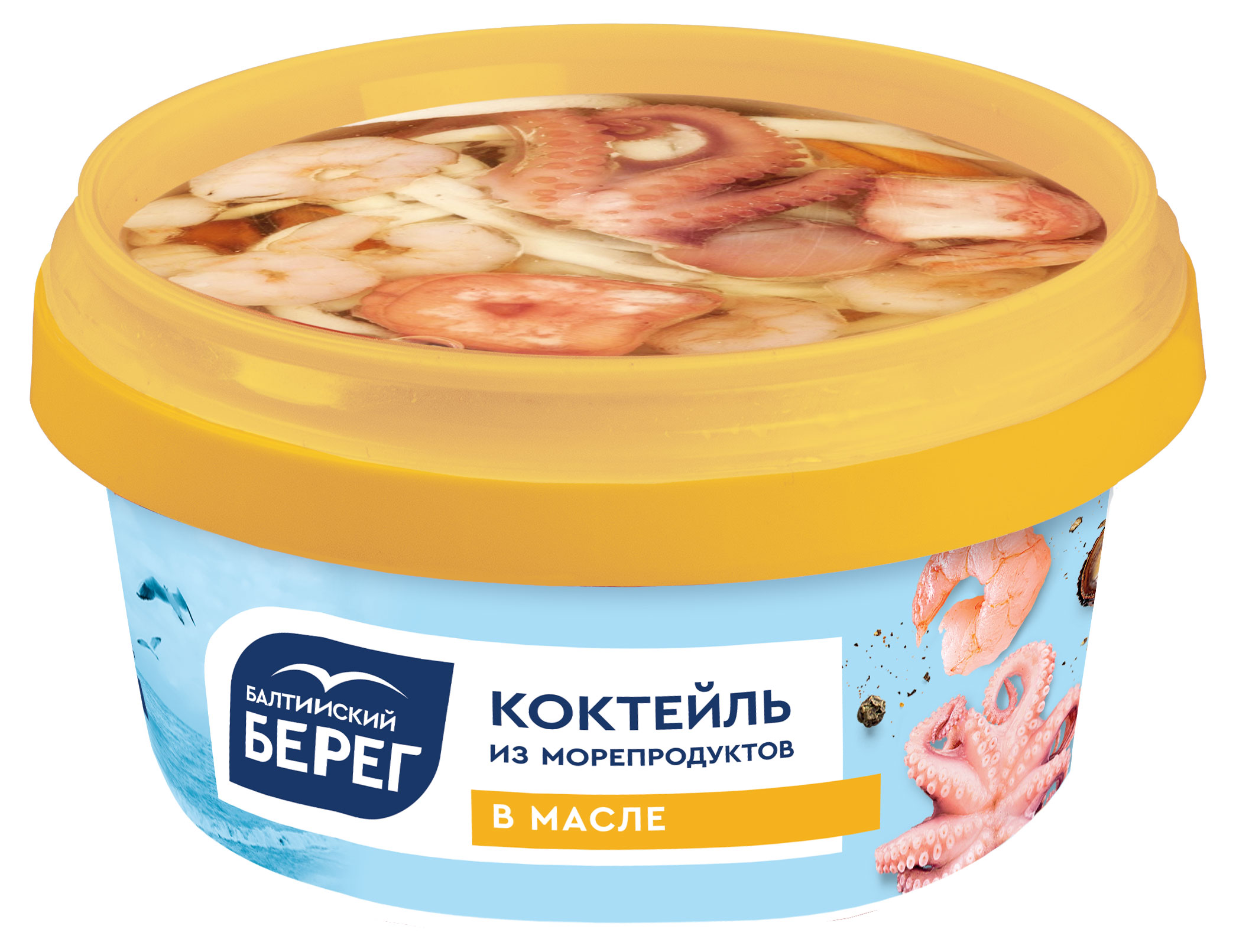 

Коктейль из морепродуктов в масле Балтийский Берег, 210 г