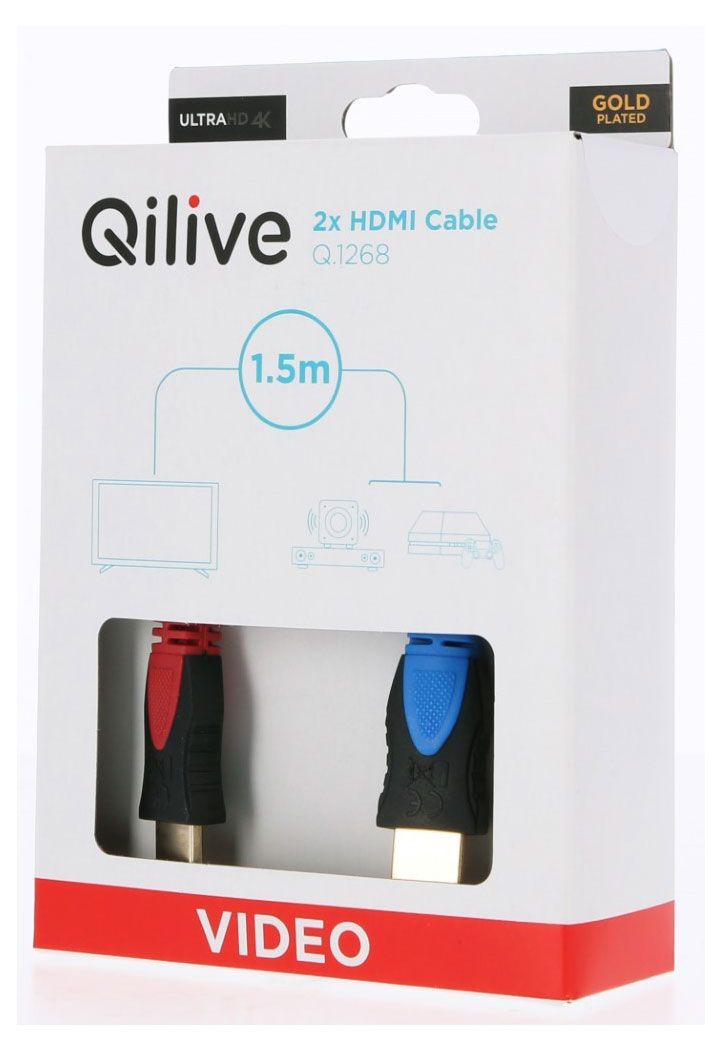 

Набор разъемов Qilive HDMI, 1,5 м