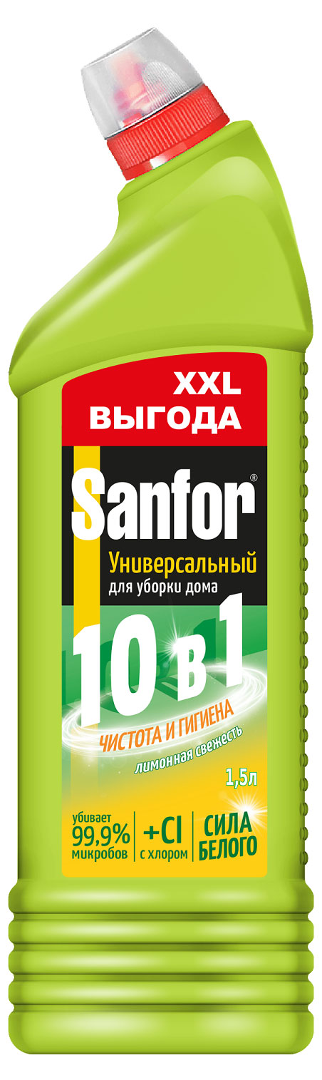 Sanfor | Средство санитарно-гигиеническое Sanfor Универсал Лимонная свежесть, 1500 мл