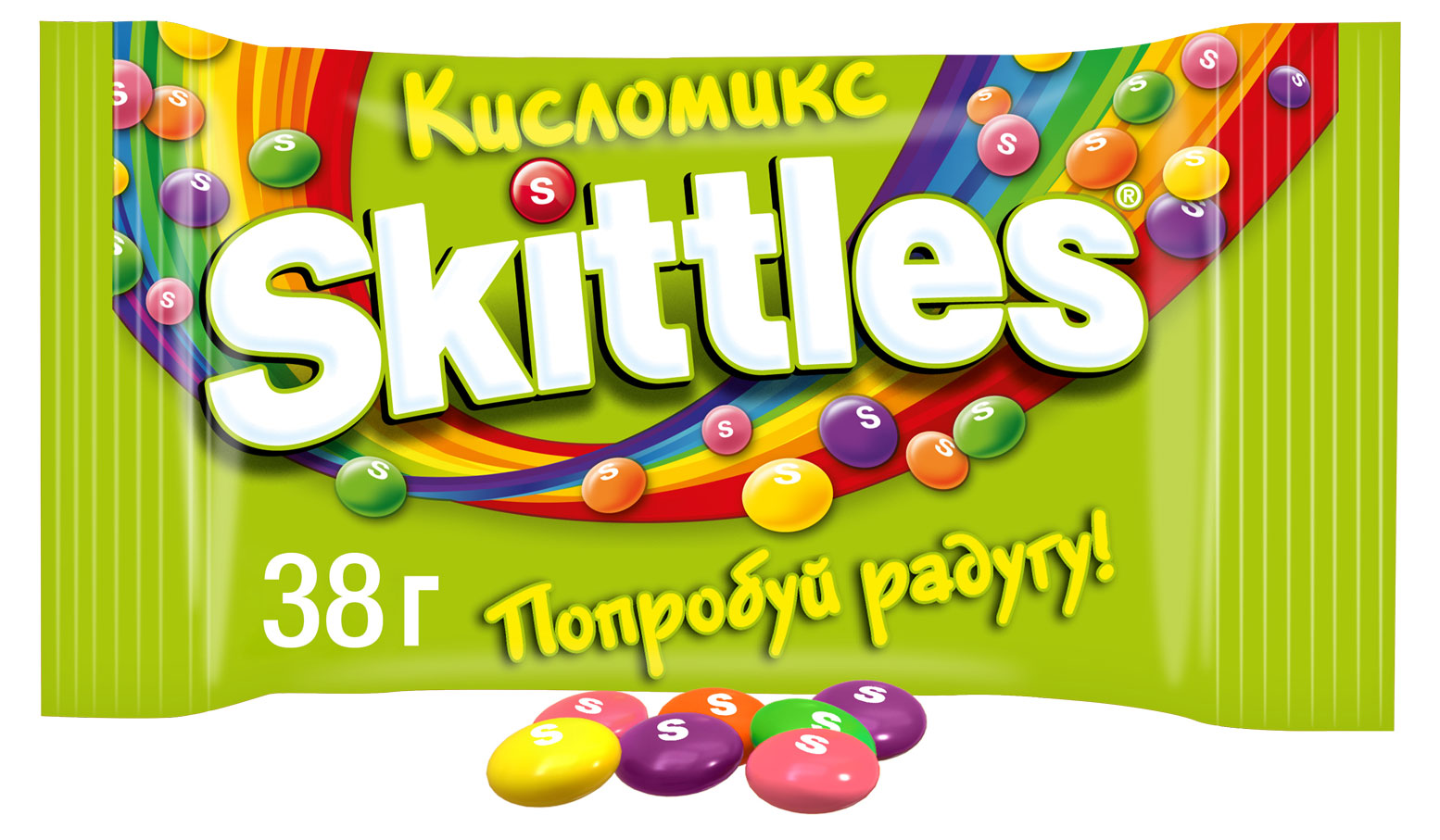 Драже Skittles Кисломикс в разноцветной сахарной глазури, 38 г