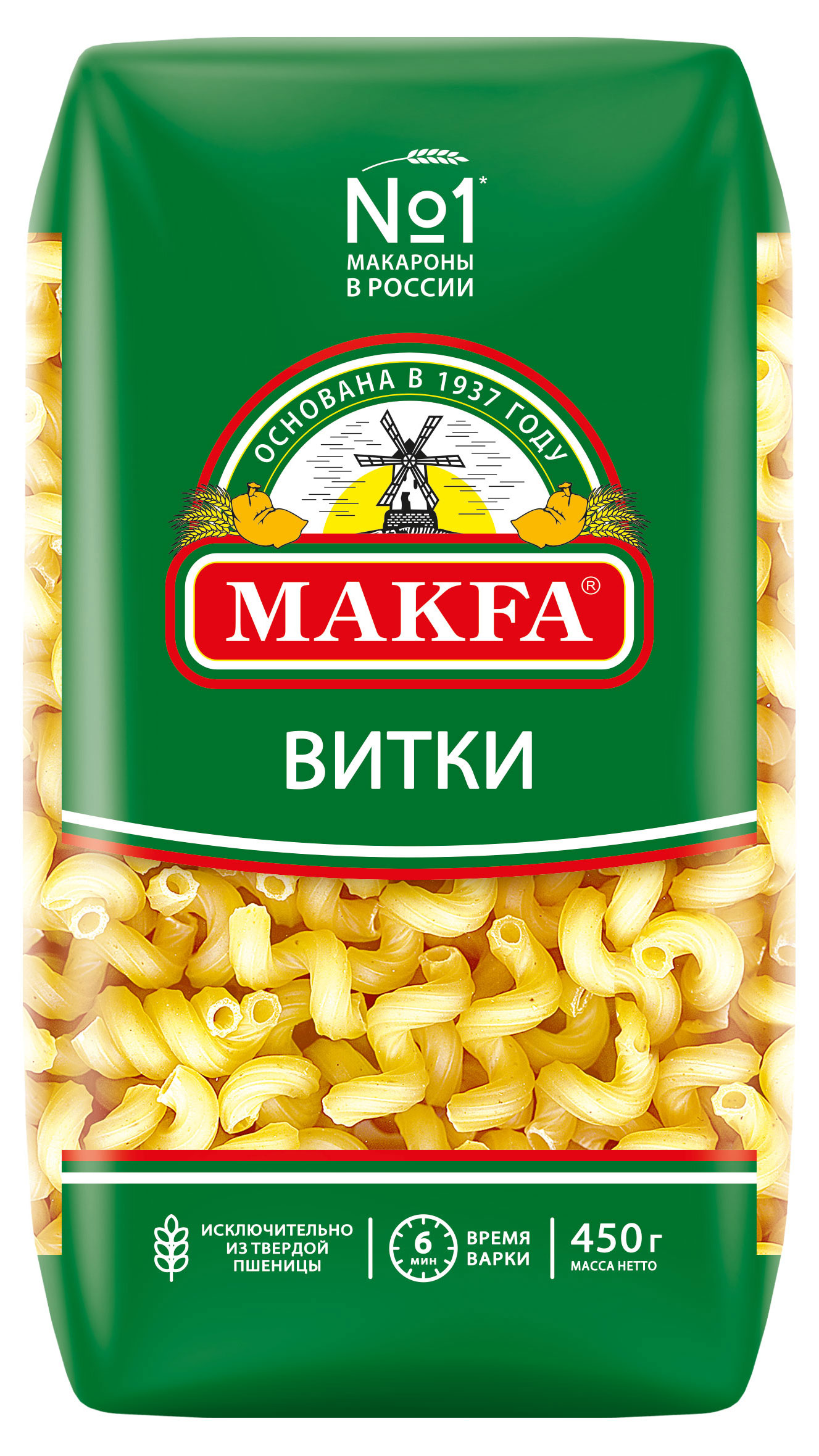 Макаронные изделия Makfa виток, 450 г