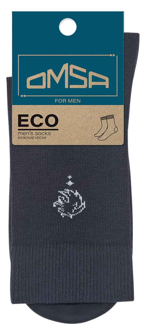 Носки мужские Omsa for Men Eco 409 Grigio scuro, размер 42-44