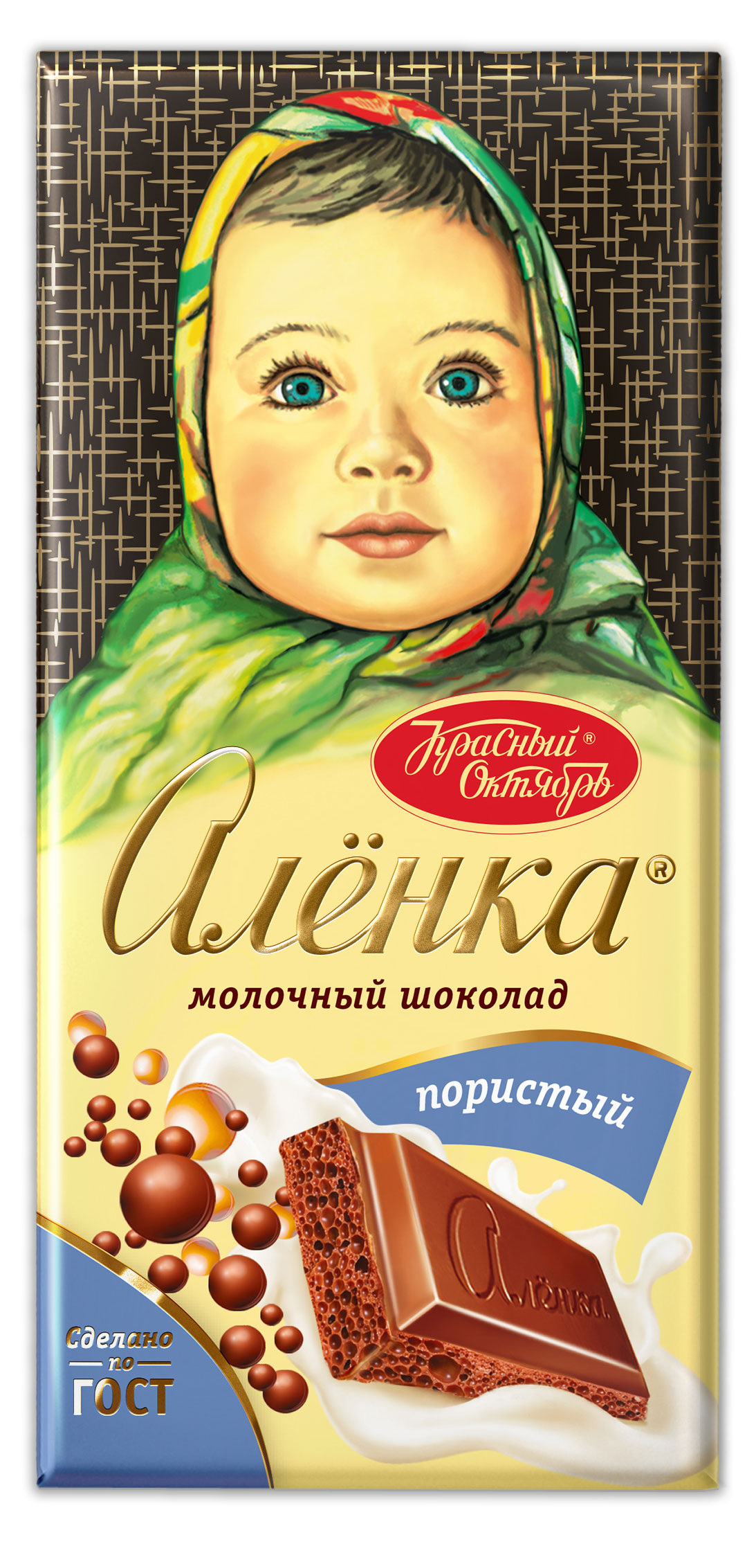 Шоколад молочный «Аленка» пористый, 90 г