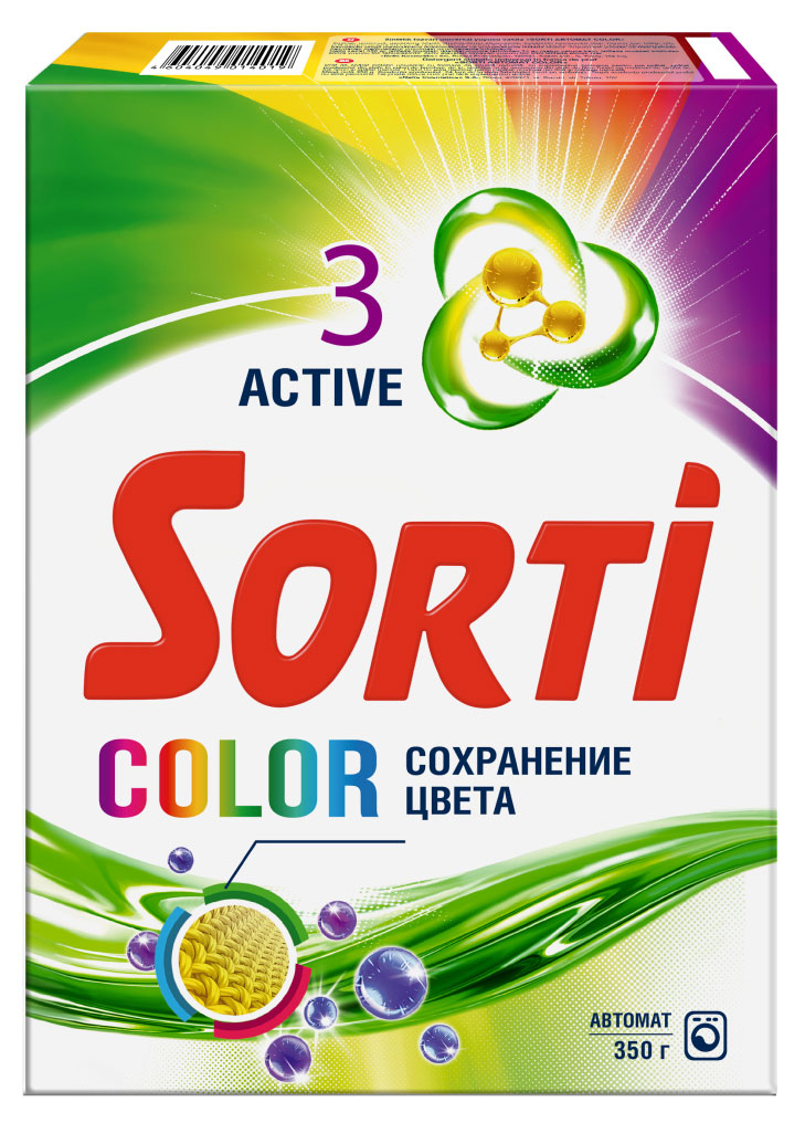 Sorti | Стиральный порошок Sorti Color автомат, 350 г