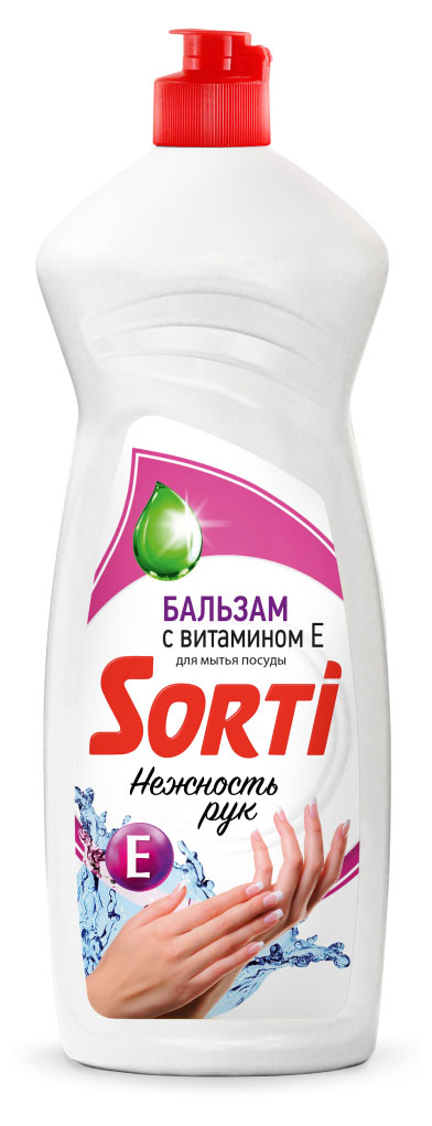 Sorti | Средство для мытья посуды Sorti с витамином Е, 900 мл