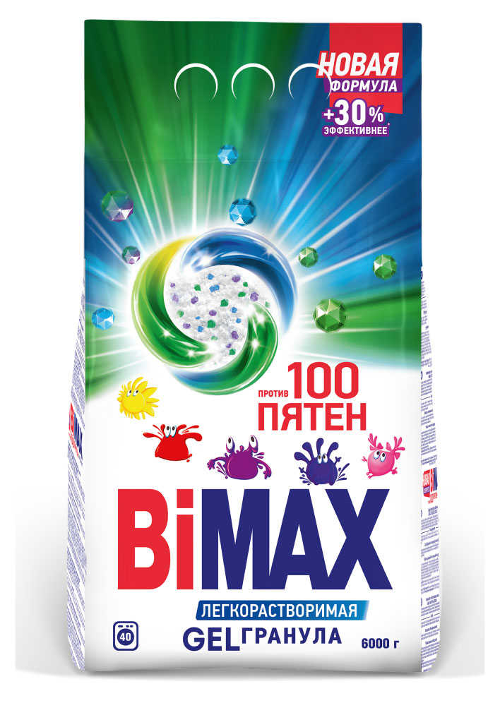 Стиральный порошок BiMax 100 пятен автомат, 6 кг