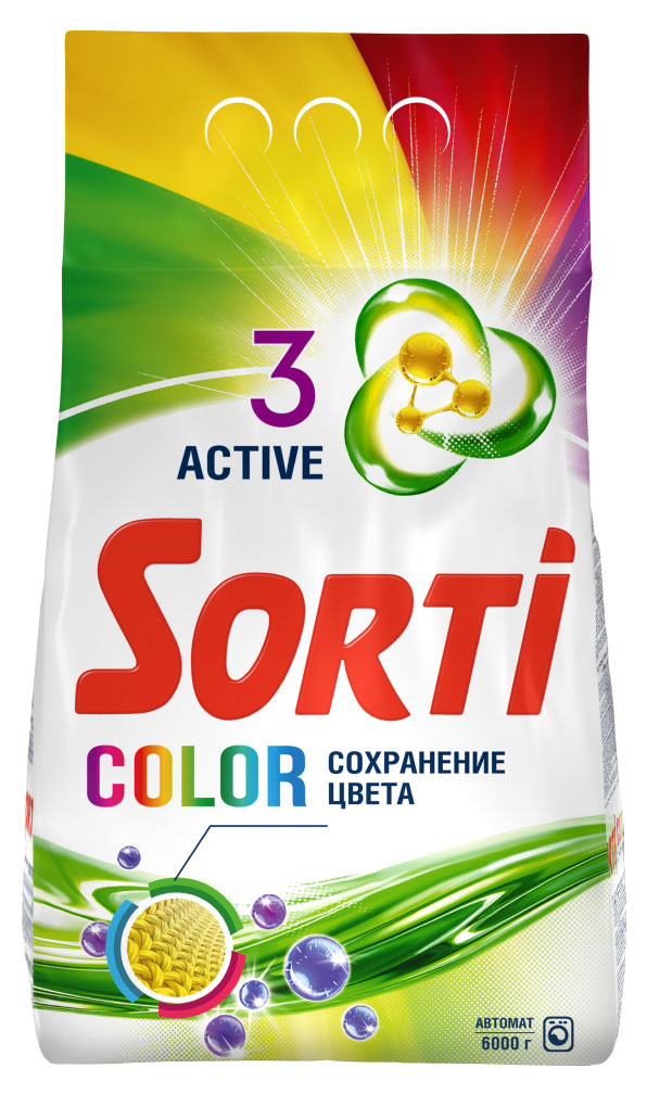 Sorti | Стиральный порошок Sorti Color автомат, 6 кг