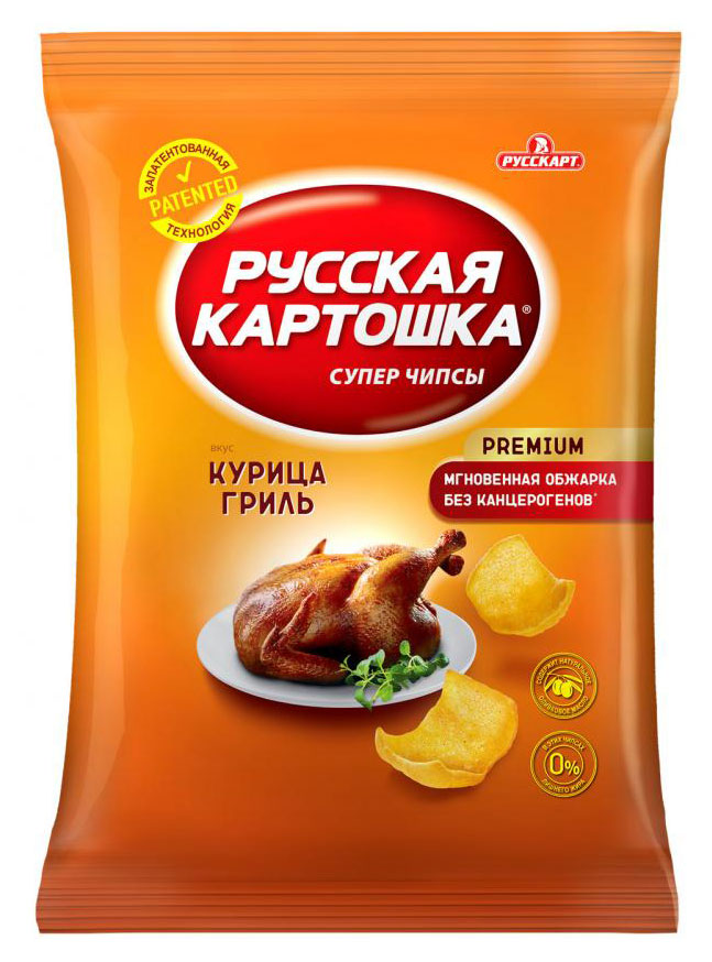 Русская картошка | Чипсы «Русская картошка» Курица гриль, 200 г