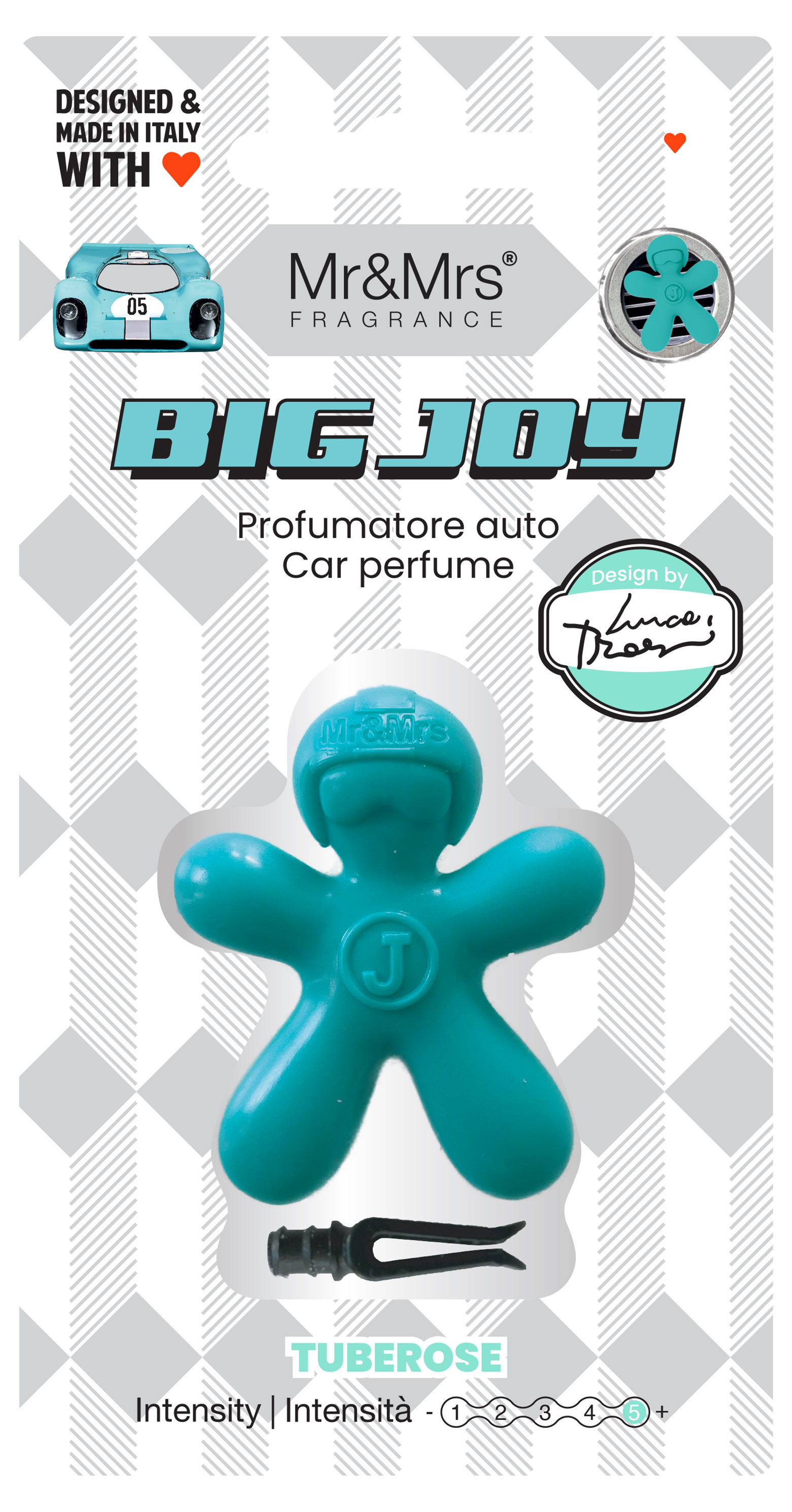 Ароматизатор для автомобиля Mr & Mrs Fragrance BIG JOY Тубероза, 5,5 см