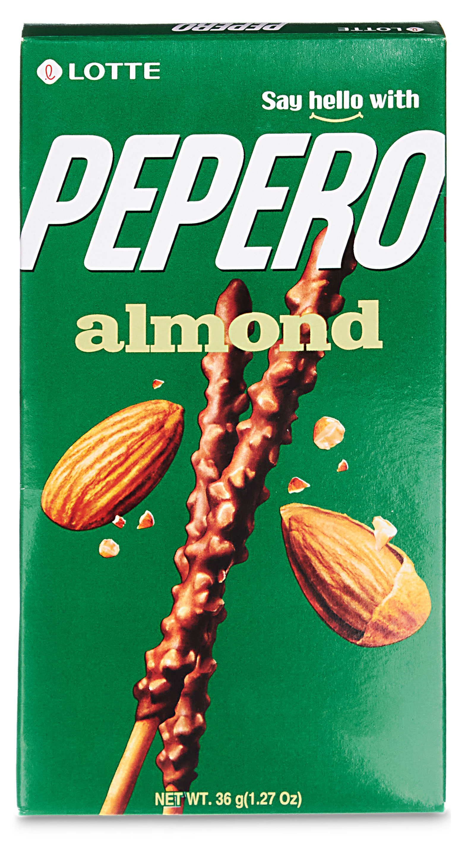 Соломка LOTTE Almond Pepero в шоколадной глазури с миндалем, 36 г