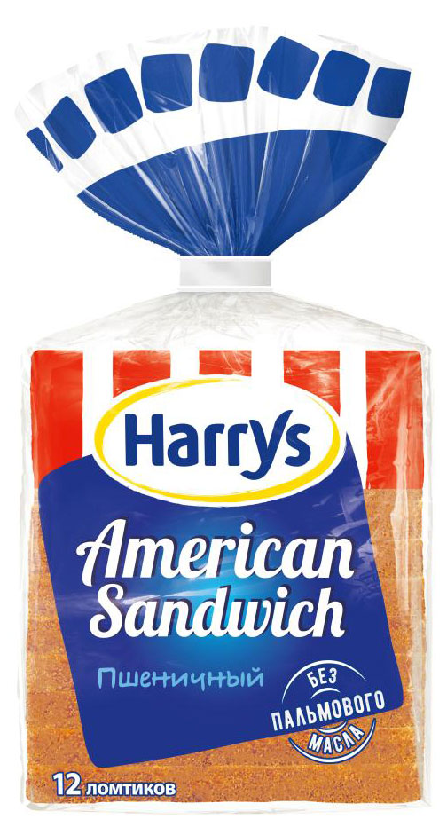 Harry's | Хлеб пшеничный Harry's American Sandwich для сандвичей и тостов нарезка, 470 г