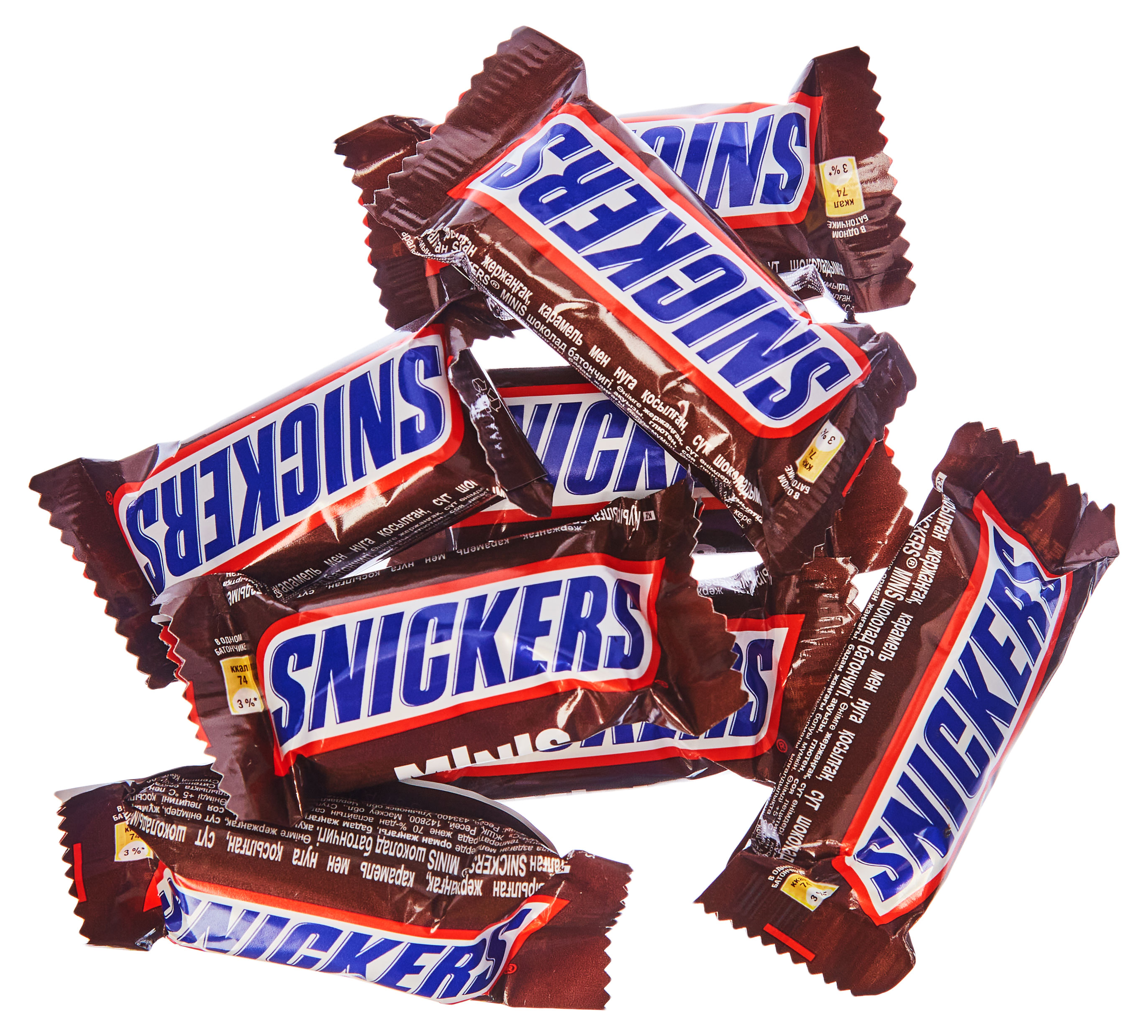 Купить Конфеты шоколадные Snickers Minis с карамелью арахисом и нугой, вес  (47738) в интернет-магазине АШАН в Москве и России