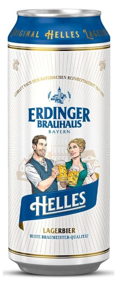 Пиво Erdinger Helles светлое фильтрованное, 500 мл