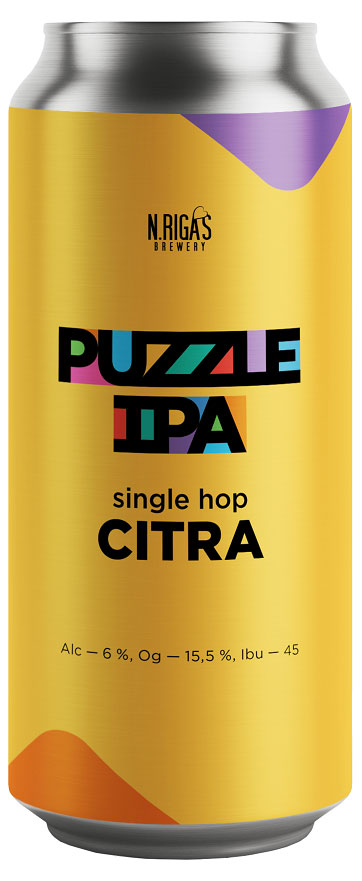 Пиво светлое New Riga's Brewery Puzzle IPA 5,5%, 0,45 л