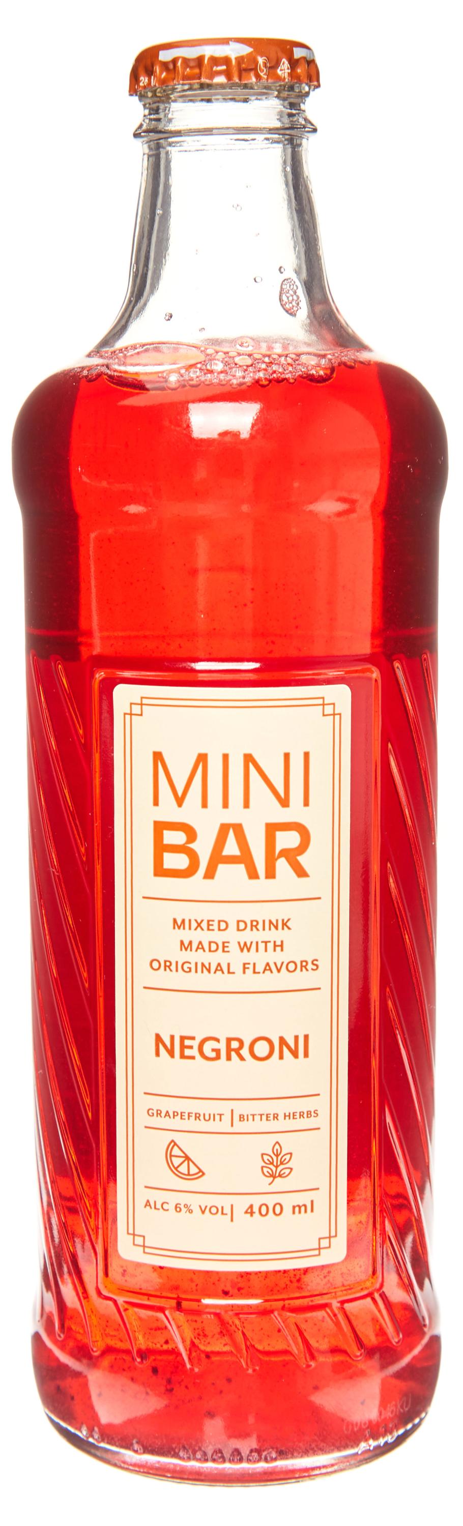 Mini Bar | Пивной напиток Mini Bar Negroni нефильтрованный 6%, 400 мл