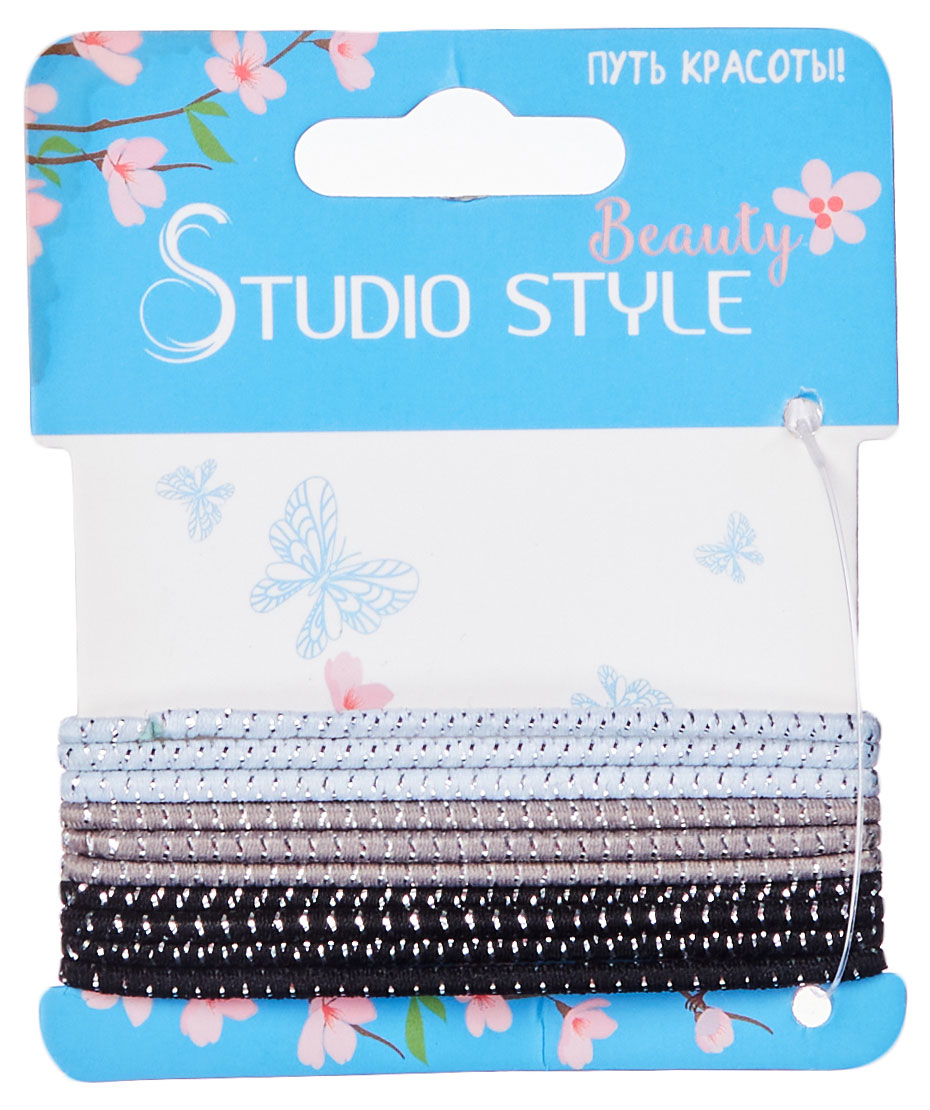 Резинки для волос Studio style тонкие, 10 шт