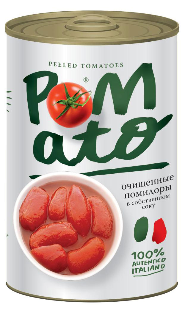 Pomato | Томаты Pomato очищенные в собственном соку, 400 г