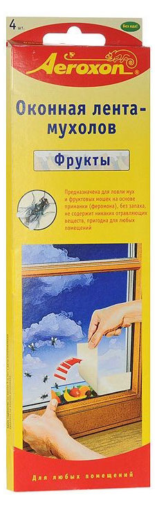 Липкие полосы от мух AEROXON, 4 шт