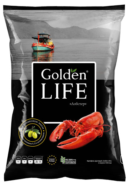 Чипсы картофельные Golden Life Лобстер, 90 г