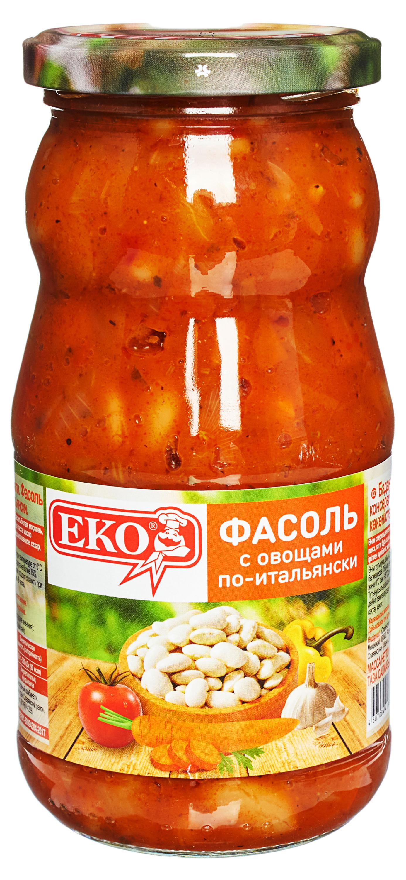 Купить Фасоль Еко с овощами по-итальянски в томатном соусе, 510 г (805577)  в интернет-магазине АШАН в Москве и России