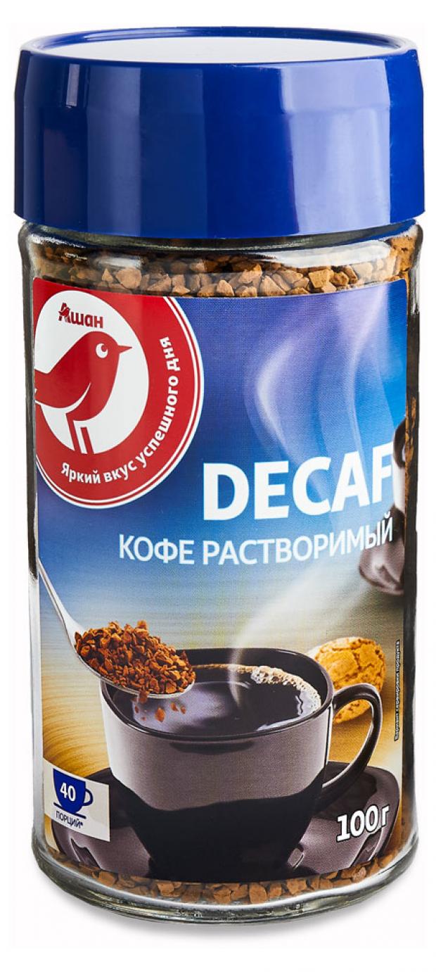 Кофе сублимированный АШАН Красная птица DEKAF без кофеина, 100 г