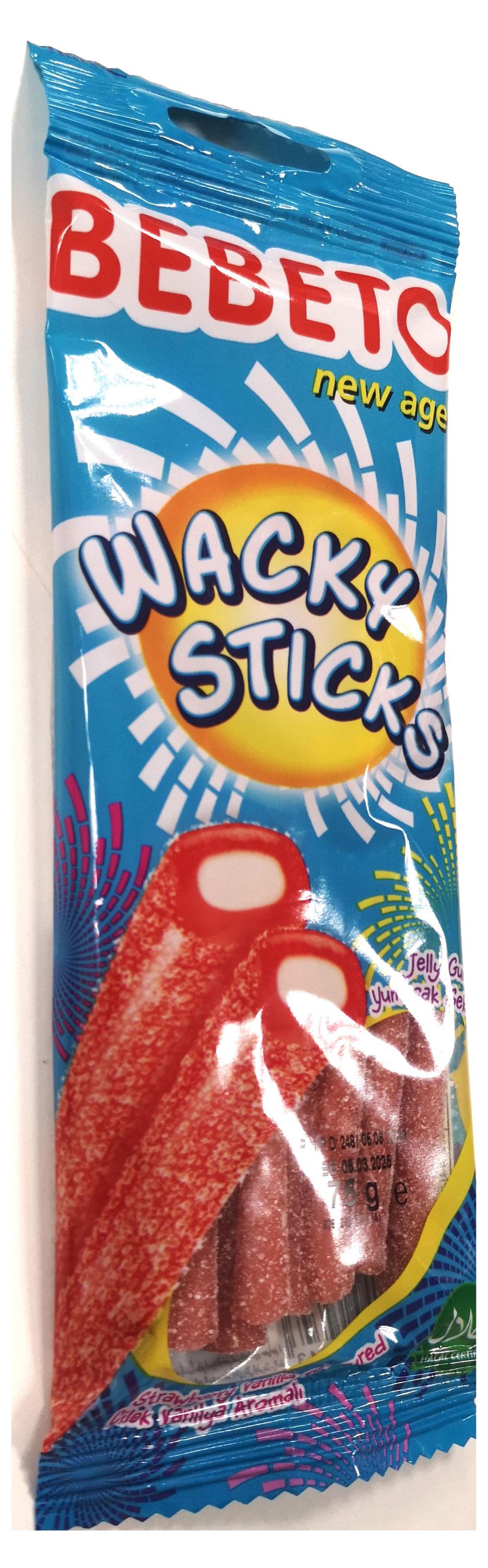 Купить Мармелад жевательный Bebeto Wacky sticks, 75 г (152756) в  интернет-магазине АШАН в Москве и России