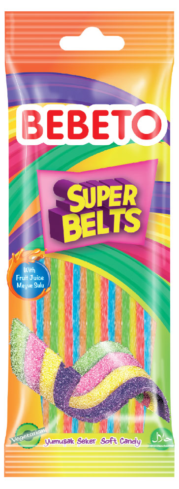 Bebeto | Мармелад жевательный Bebeto Super Belts, 75 г