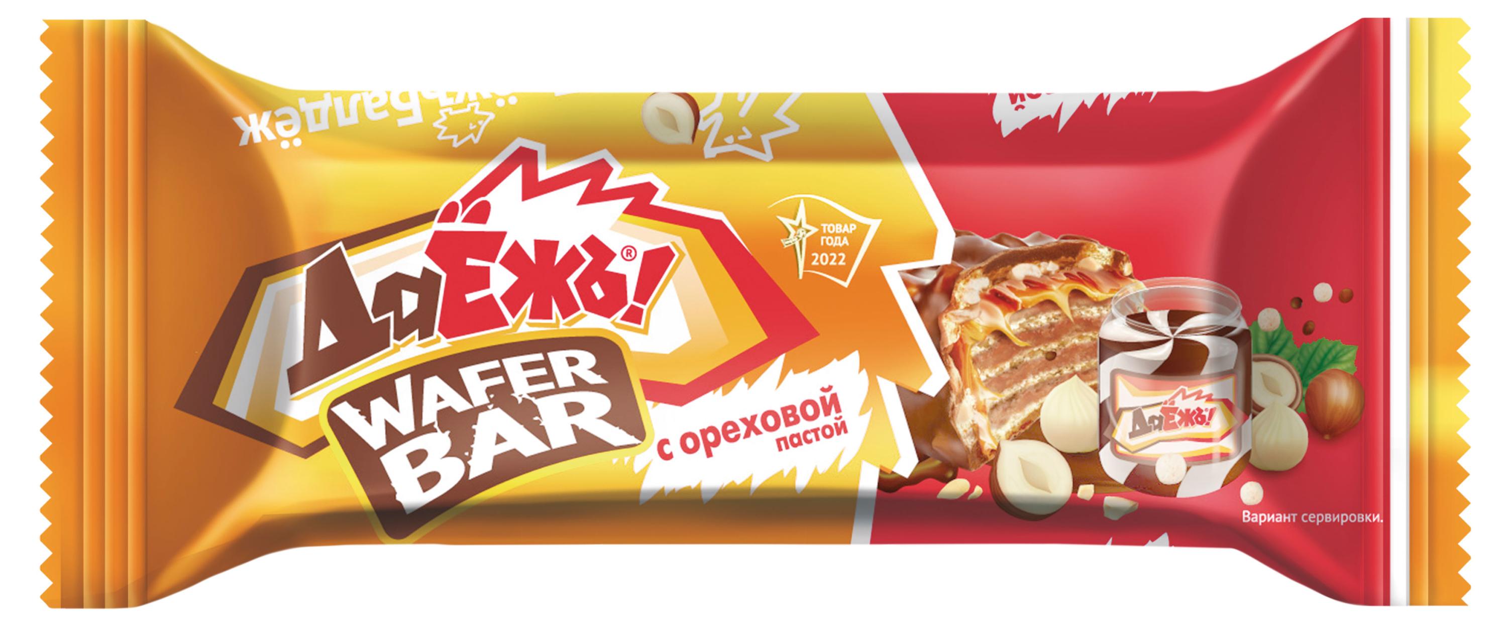 Конфеты «ДАЕЖЪ» WAFER BAR с ореховой пастой, 40 г