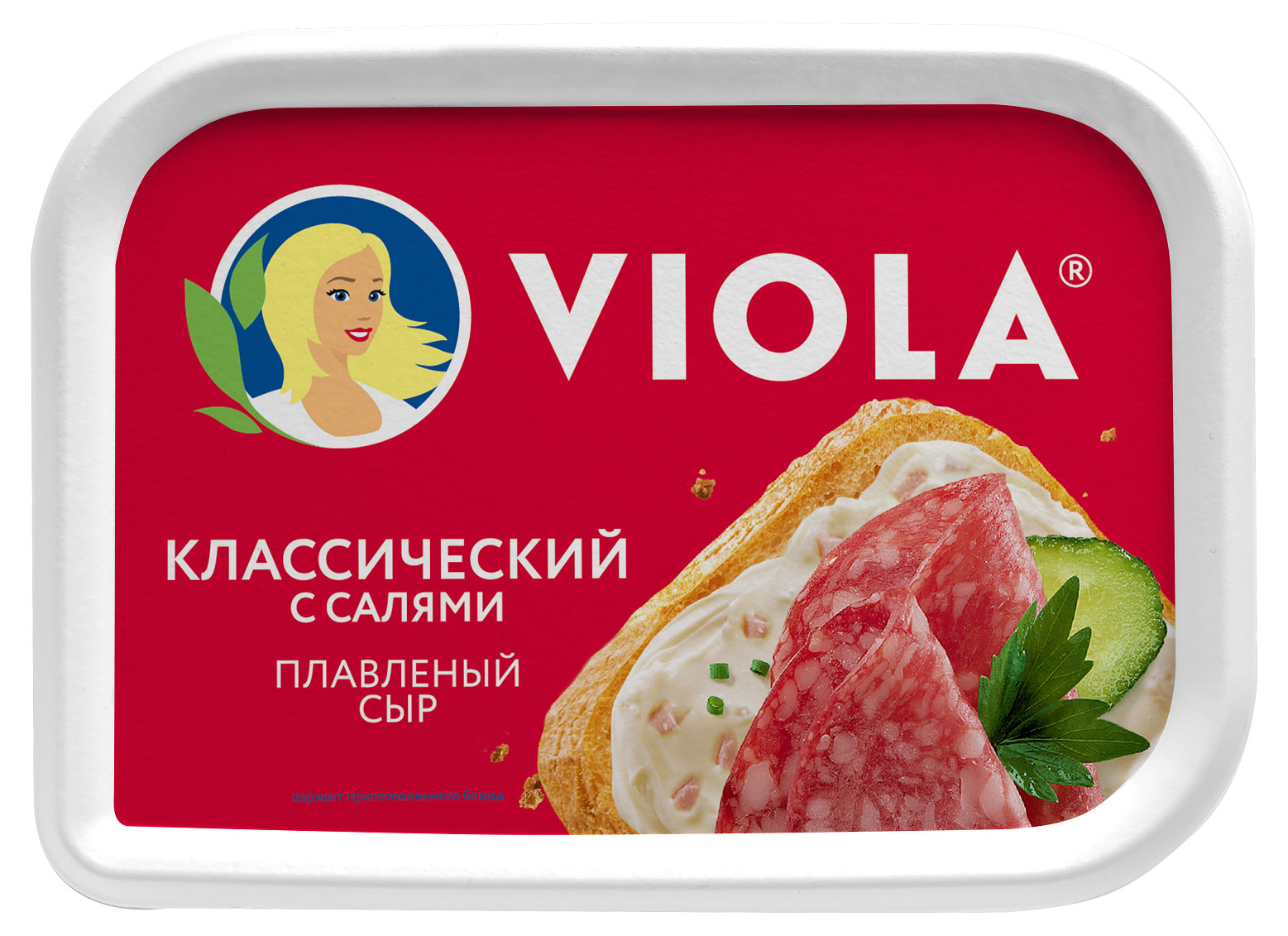 Сыр плавленый классический с салями Viola 35% БЗМЖ, 190 г