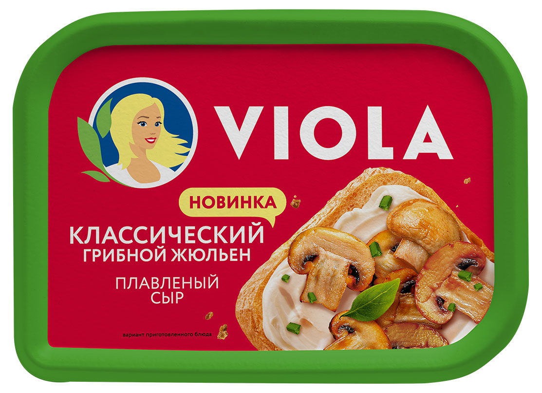 Сыр плавленый Viola классический грибной жюльен 35% БЗМЖ, 190 г