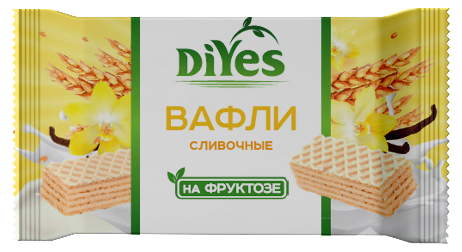 Вафли DiYes на фруктозе сливочные, 85 г