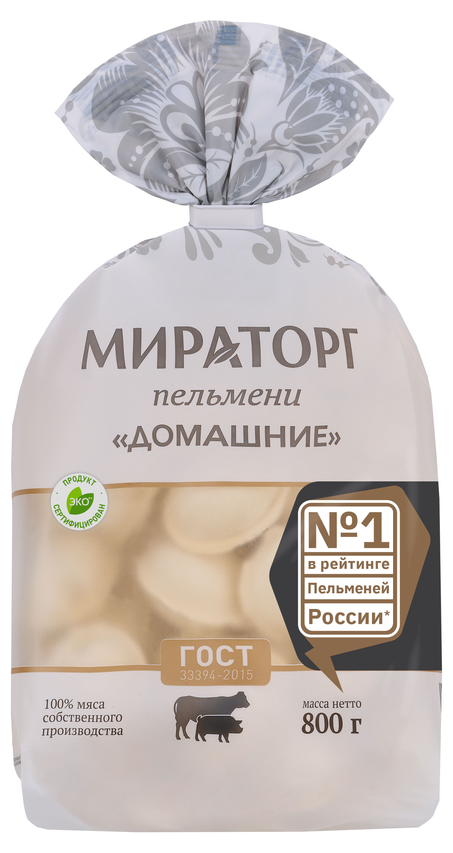 Пельмени «Мираторг» свино-говяжьи, 800 г