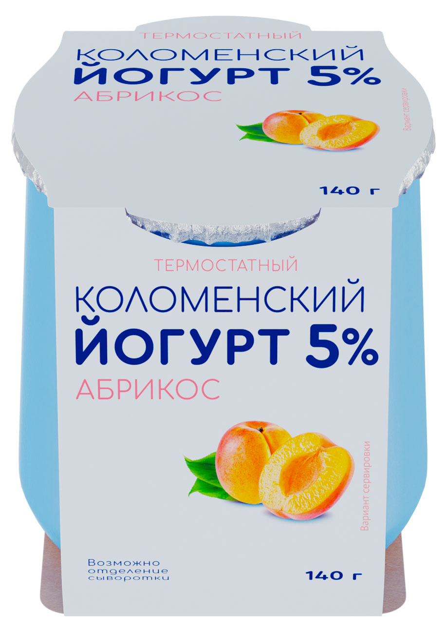 Йогурт «Коломенское» абрикос 5%, 140 г