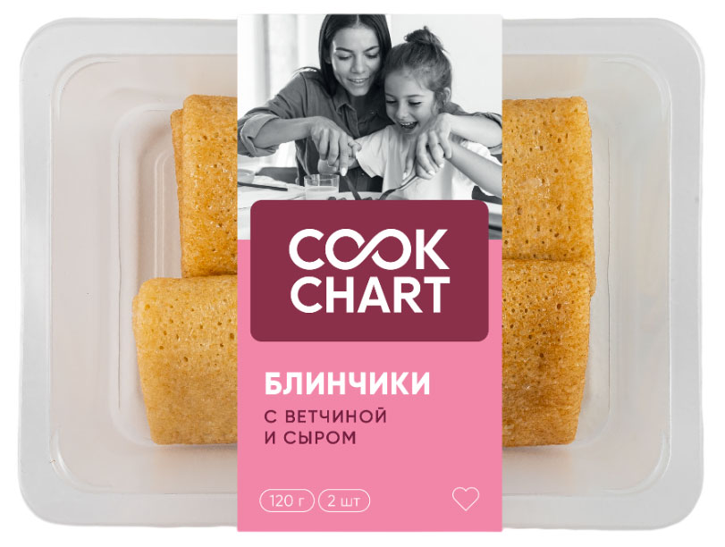 Блинчики Cook Chart с ветчиной и сыром, 120 г