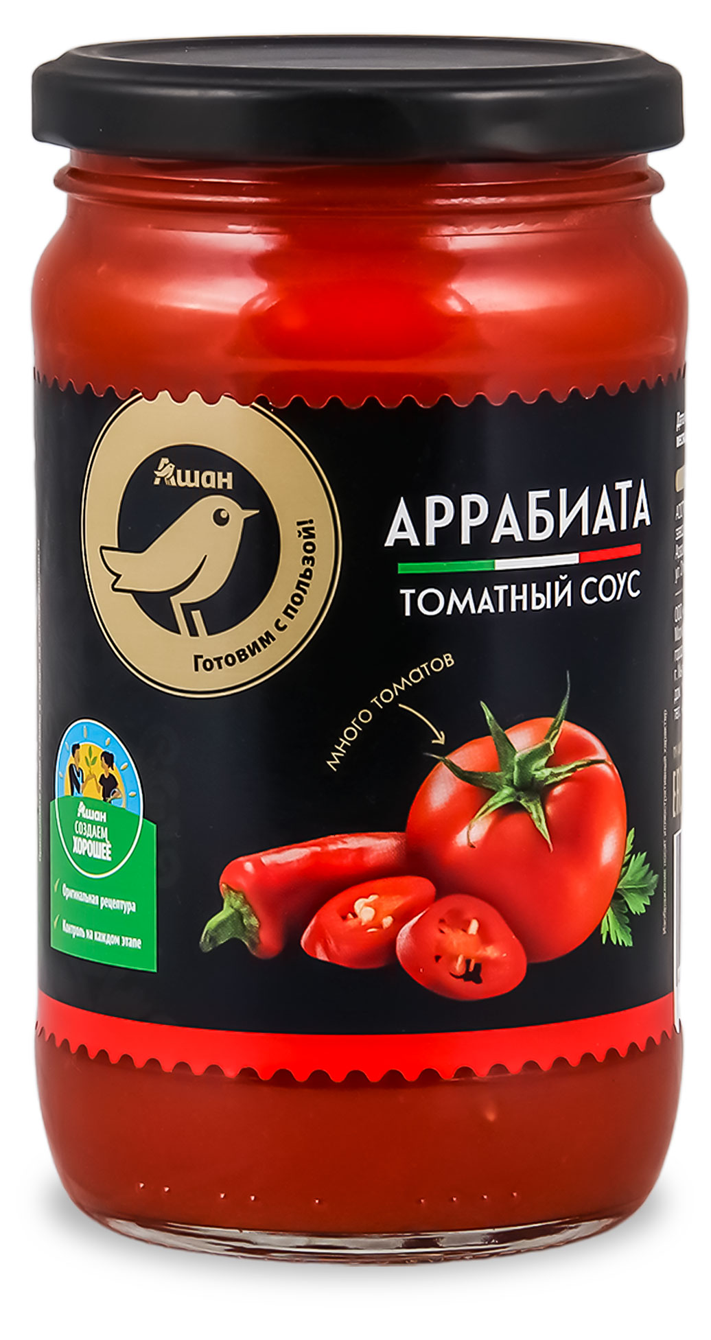 Соус томатный АШАН Золотая птица Аррабьята, 350 г