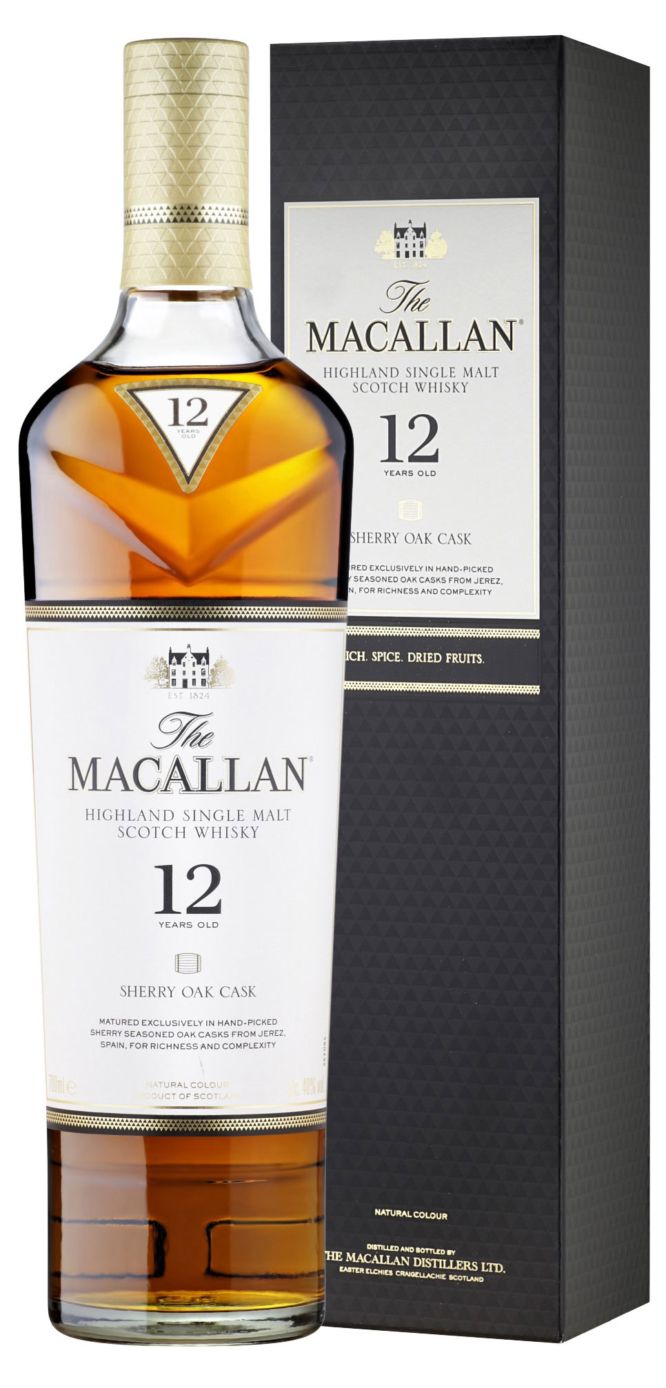 Виски The Macallan Sherry Oak 12 лет в подарочной упаковке Шотландия, 0,7 л