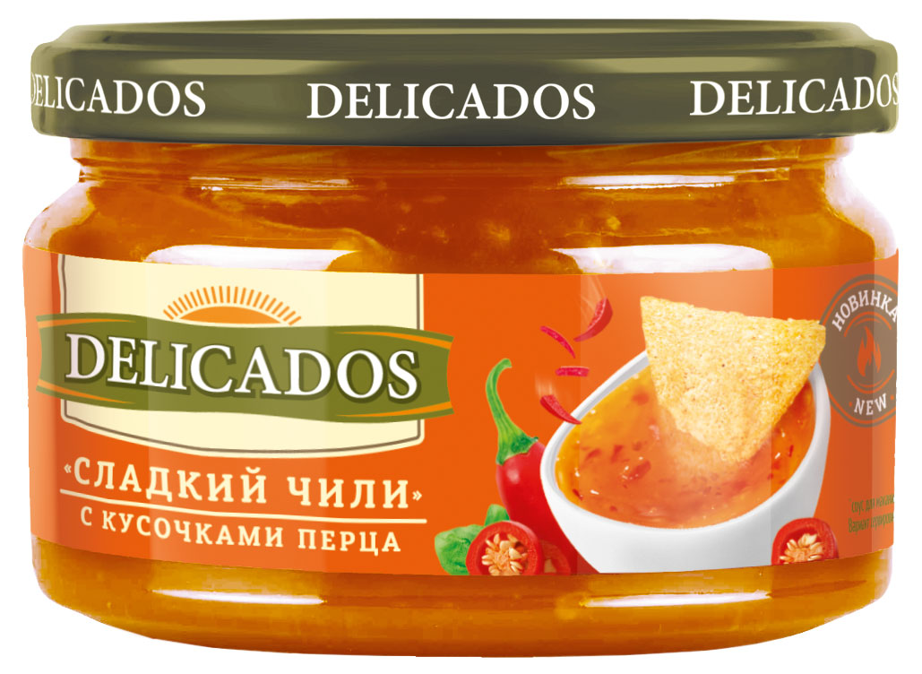 Delicados | Соус Delicados сладкий чили с кусочками перца, 200 г