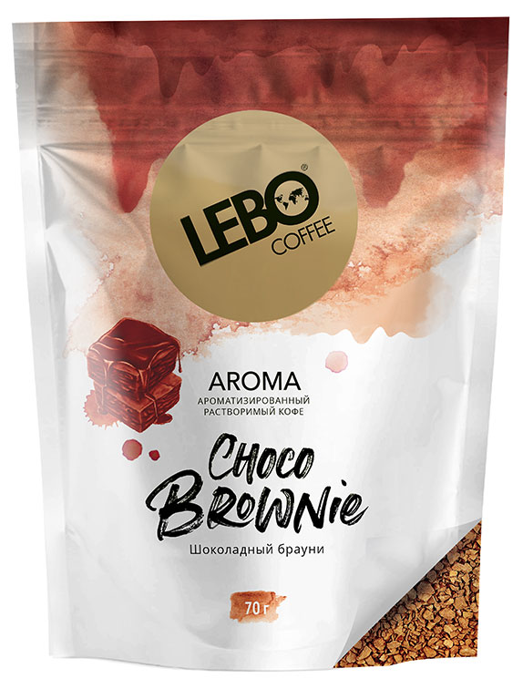 Кофе растворимый Lebo Choco Brown с ароматом шоколада, 70 г