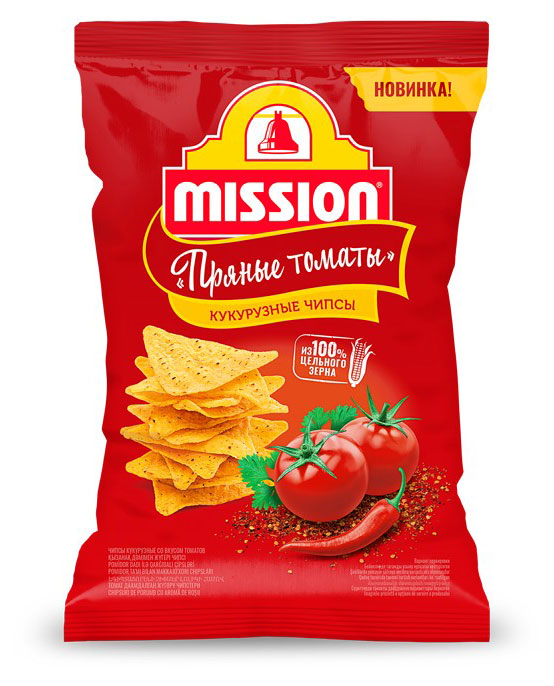 Mission | Чипсы кукурузные Mission со вкусом Пряные томаты, 150 г