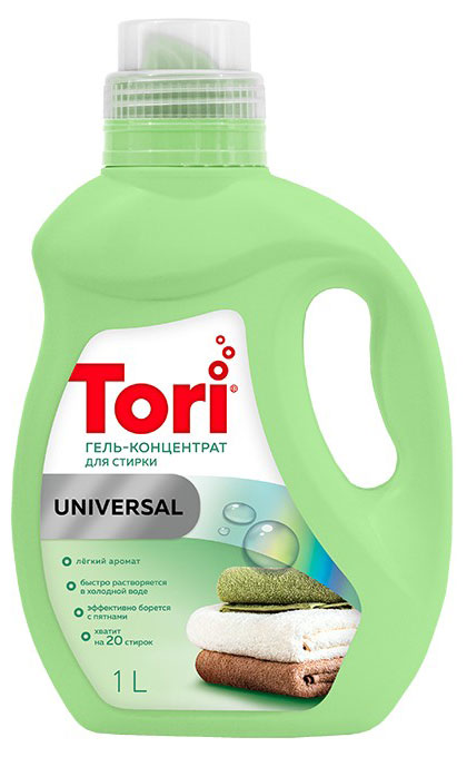 Tori | Гель-концентрат для стирки Tori Universal, 1 л