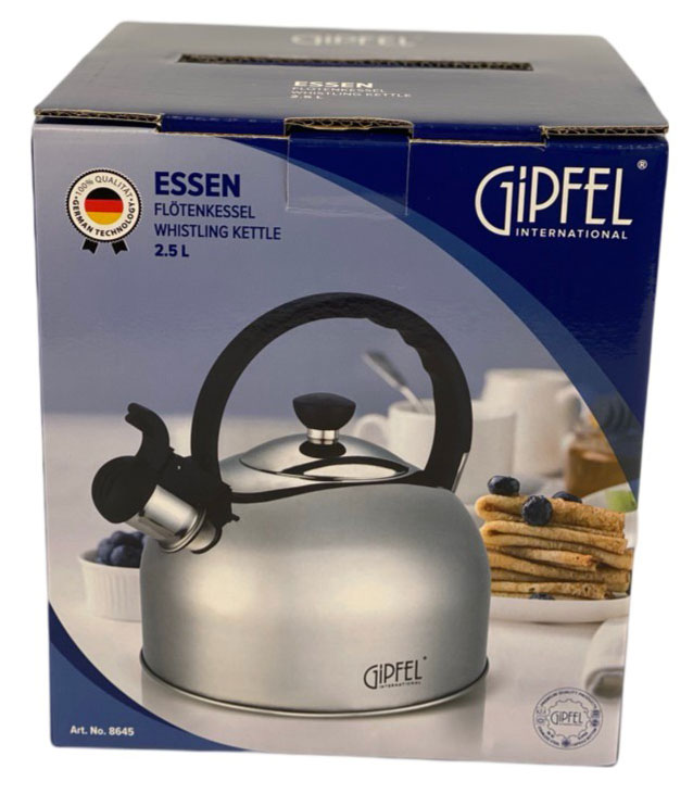 Чайник для кипячения Gipfel Essen со свистком, 2,5 л