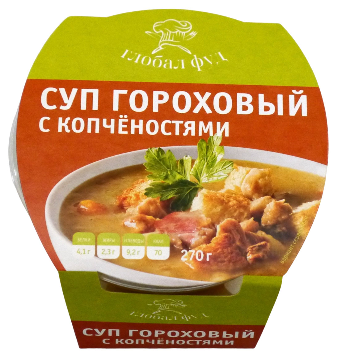 Суп Lunch 2 GO гороховый с копченостями, 270 г