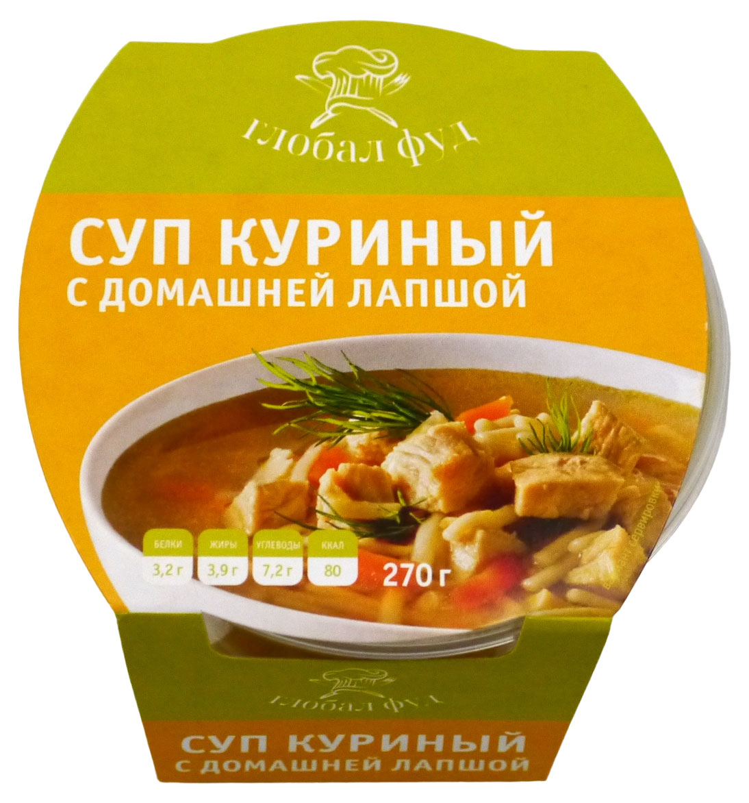 Lunch 2 GO | Суп Lunch 2 GO куриный с домашней лапшой, 270 г