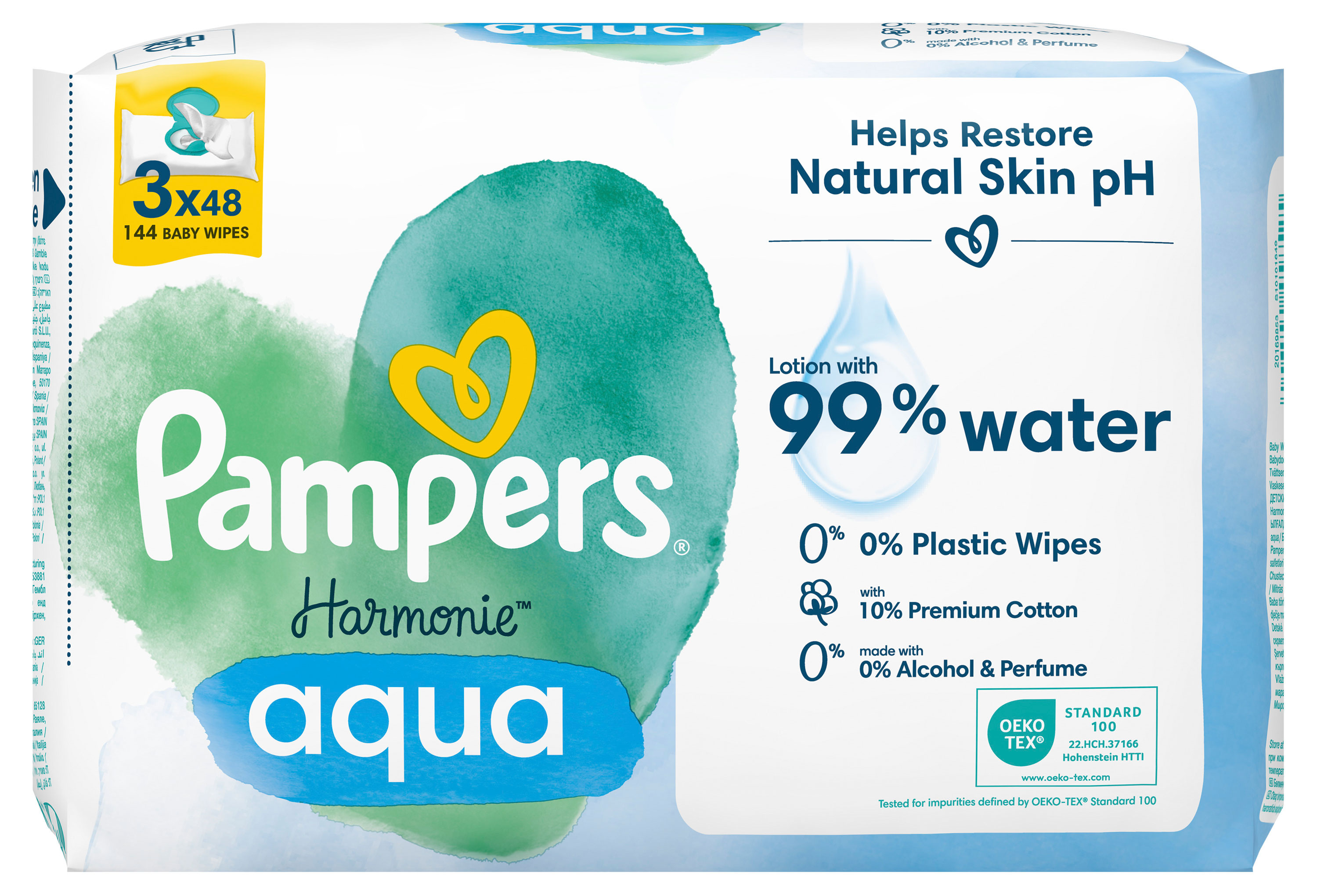 Салфетки влажные Pampers Aqua Harmonie, 144 шт