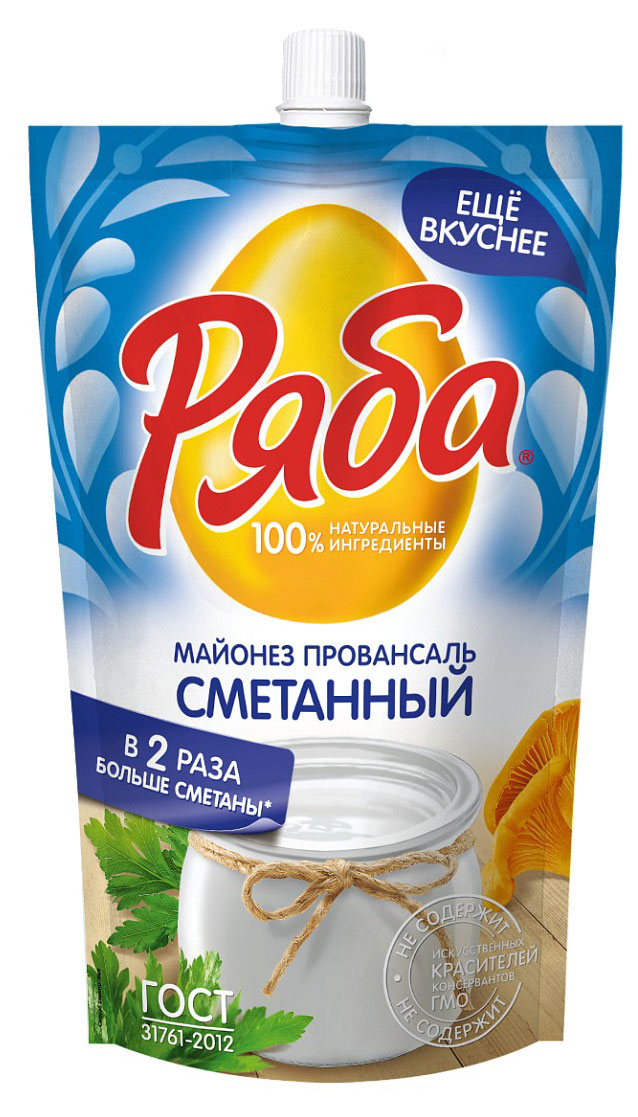 

Майонез Ряба Сметанный 50,5%, 330 г