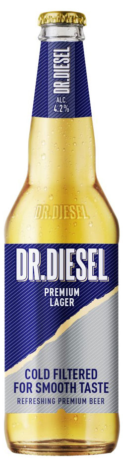 Пиво светлое Dr.Diesel Премиум Лагер Лайт пастеризованное 4,2%, 0,45 л